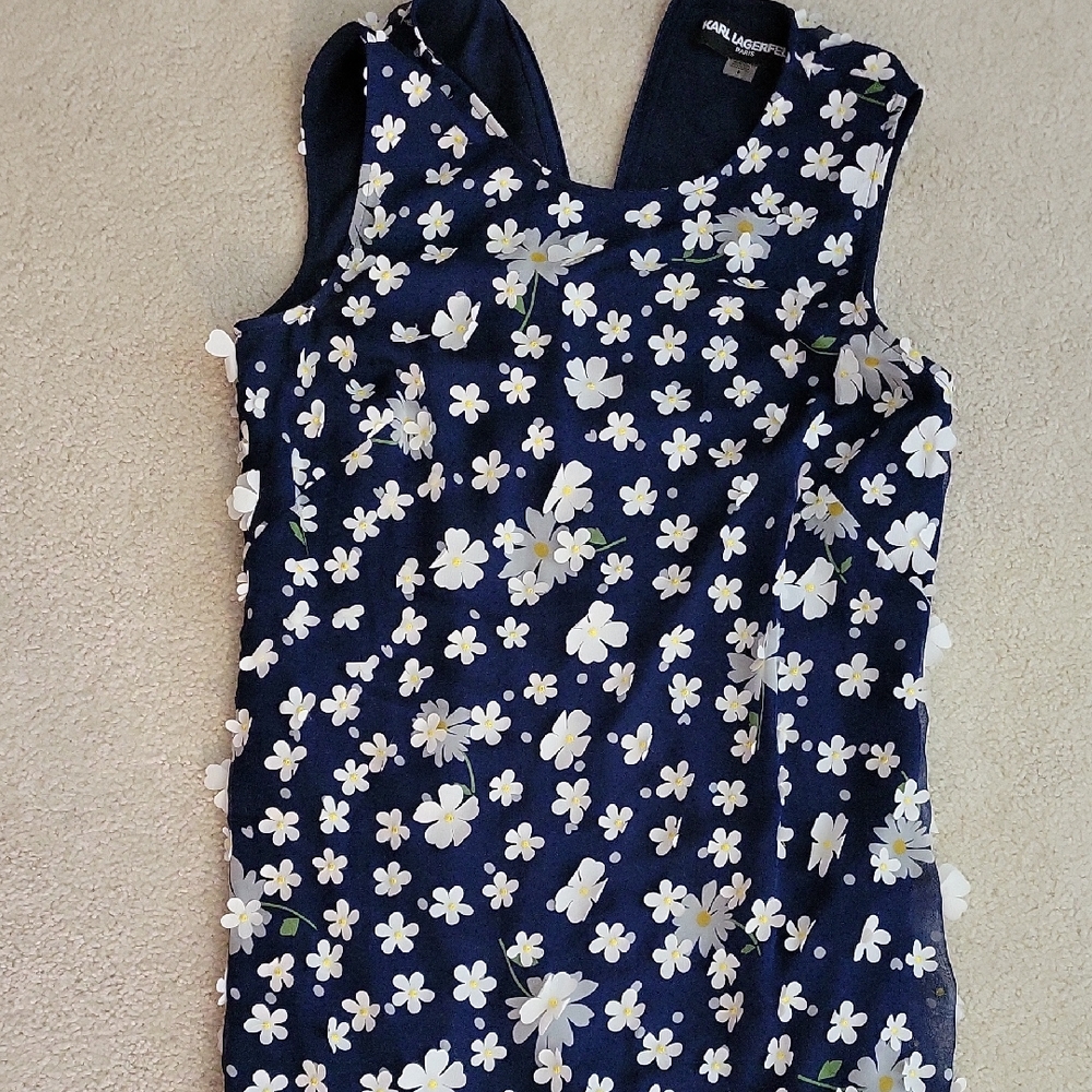 Karl Lagerfeld Navy Floral Dress